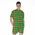 St. Patrick's Day Buffalo Check Print Men's Romper