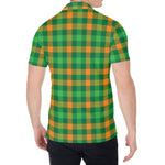 St. Patrick's Day Buffalo Check Print Men's Shirt