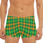 St. Patrick's Day Buffalo Check Print Men's Short Boxer Briefs