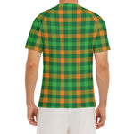 St. Patrick's Day Buffalo Check Print Men's Short Sleeve Rash Guard
