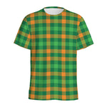St. Patrick's Day Buffalo Check Print Men's Sports T-Shirt