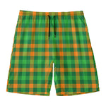 St. Patrick's Day Buffalo Check Print Men's Swim Trunks