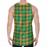 St. Patrick's Day Buffalo Check Print Men's Velvet Tank Top