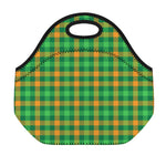 St. Patrick's Day Buffalo Check Print Neoprene Lunch Bag