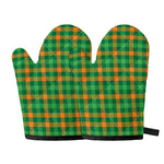 St. Patrick's Day Buffalo Check Print Oven Mitts