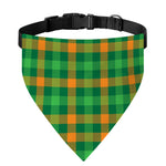 St. Patrick's Day Buffalo Check Print Over The Collar Dog Bandana