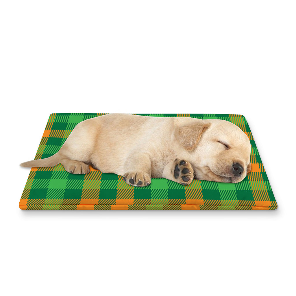 St. Patrick's Day Buffalo Check Print Pet Cooling Mat Cover