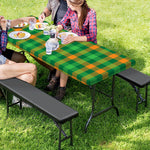 St. Patrick's Day Buffalo Check Print Picnic Table Cover