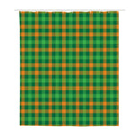 St. Patrick's Day Buffalo Check Print Polyester Shower Curtain