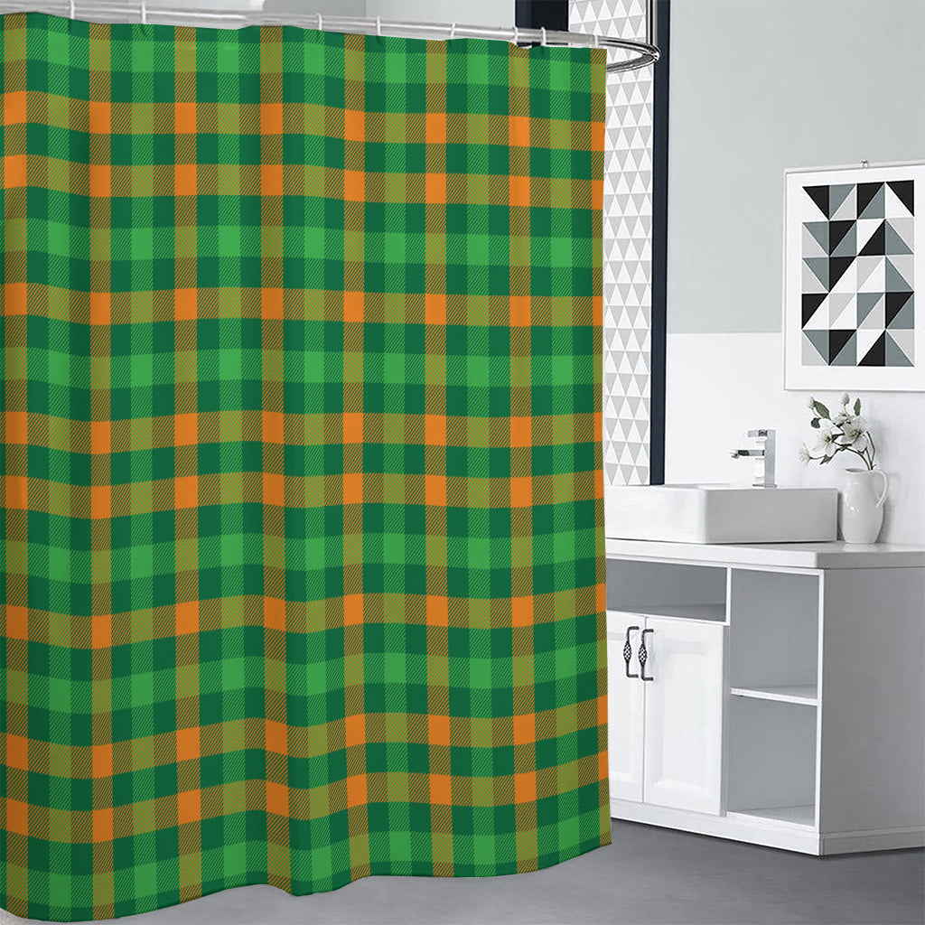 St. Patrick's Day Buffalo Check Print Premium Shower Curtain