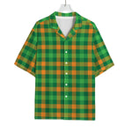 St. Patrick's Day Buffalo Check Print Rayon Hawaiian Shirt