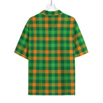 St. Patrick's Day Buffalo Check Print Rayon Hawaiian Shirt