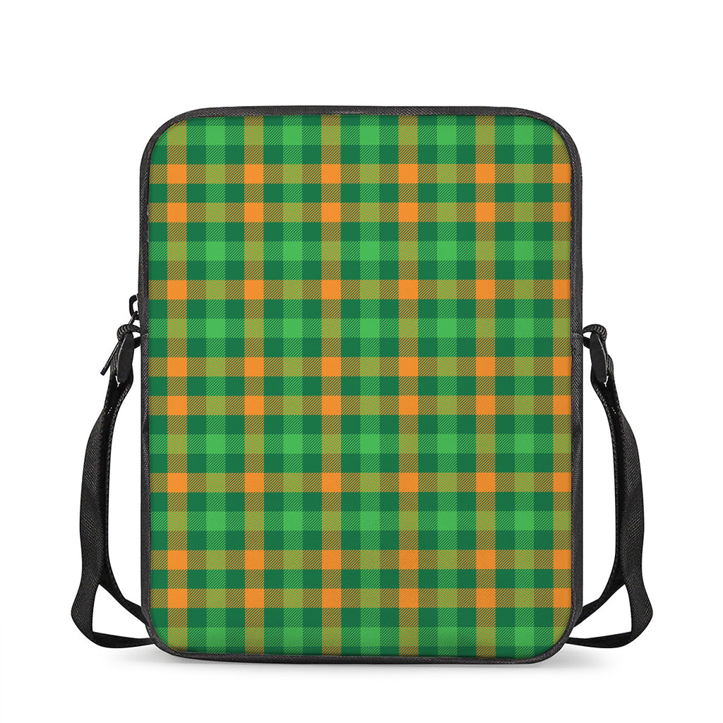 St. Patrick's Day Buffalo Check Print Rectangular Crossbody Bag