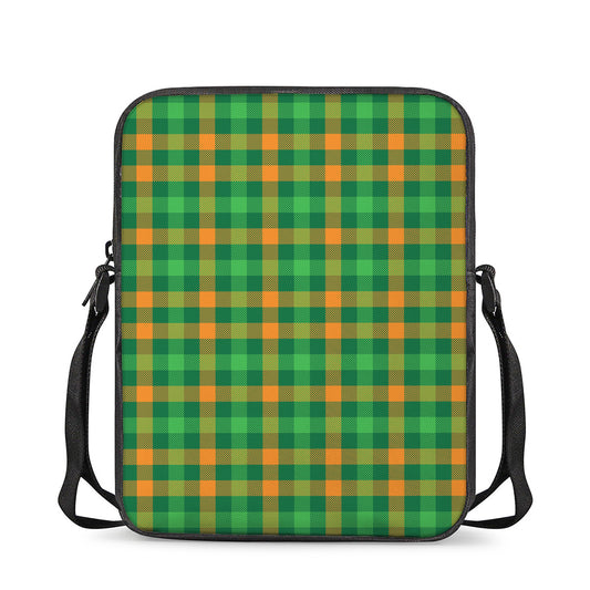 St. Patrick's Day Buffalo Check Print Rectangular Crossbody Bag
