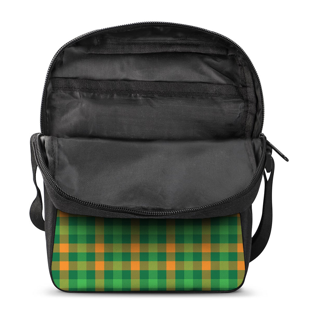 St. Patrick's Day Buffalo Check Print Rectangular Crossbody Bag