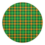 St. Patrick's Day Buffalo Check Print Round Blanket