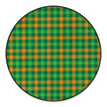 St. Patrick's Day Buffalo Check Print Round Floor Mat