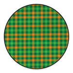 St. Patrick's Day Buffalo Check Print Round Floor Mat