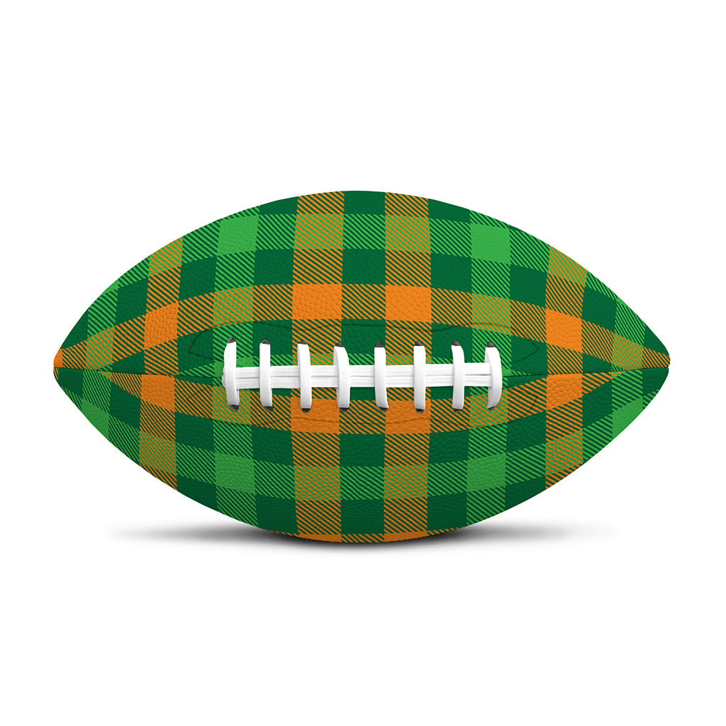 St. Patrick's Day Buffalo Check Print Rugby Ball