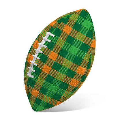 St. Patrick's Day Buffalo Check Print Rugby Ball