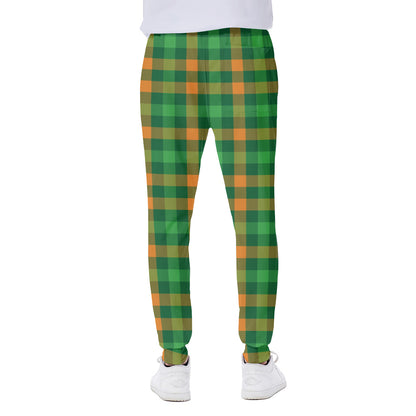 St. Patrick's Day Buffalo Check Print Scuba Joggers
