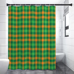 St. Patrick's Day Buffalo Check Print Shower Curtain