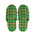 St. Patrick's Day Buffalo Check Print Slippers
