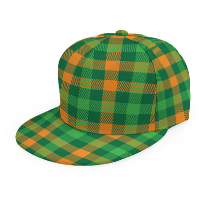 St. Patrick's Day Buffalo Check Print Snapback Cap