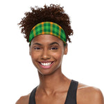St. Patrick's Day Buffalo Check Print Sports Headband