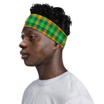 St. Patrick's Day Buffalo Check Print Sports Headband