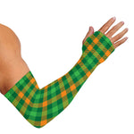 St. Patrick's Day Buffalo Check Print Sun Protection Arm Sleeves
