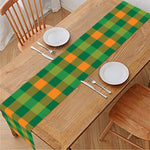 St. Patrick's Day Buffalo Check Print Table Runner