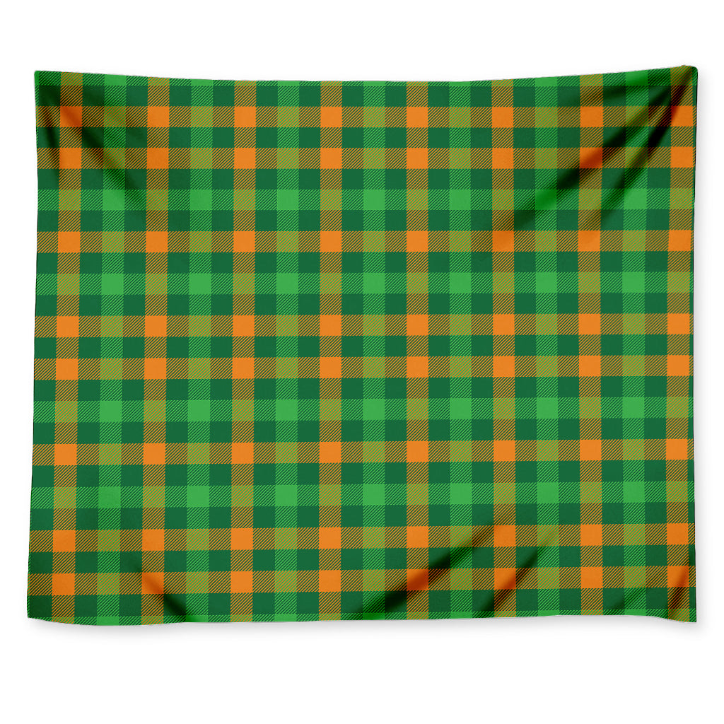 St. Patrick's Day Buffalo Check Print Tapestry