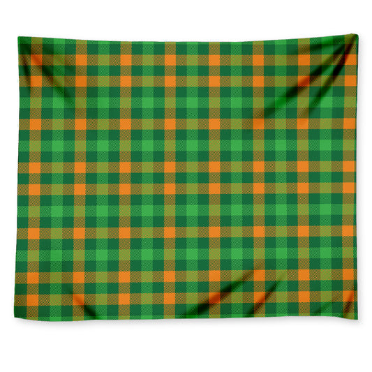St. Patrick's Day Buffalo Check Print Tapestry