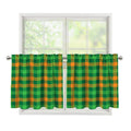 St. Patrick's Day Buffalo Check Print Tier Curtains