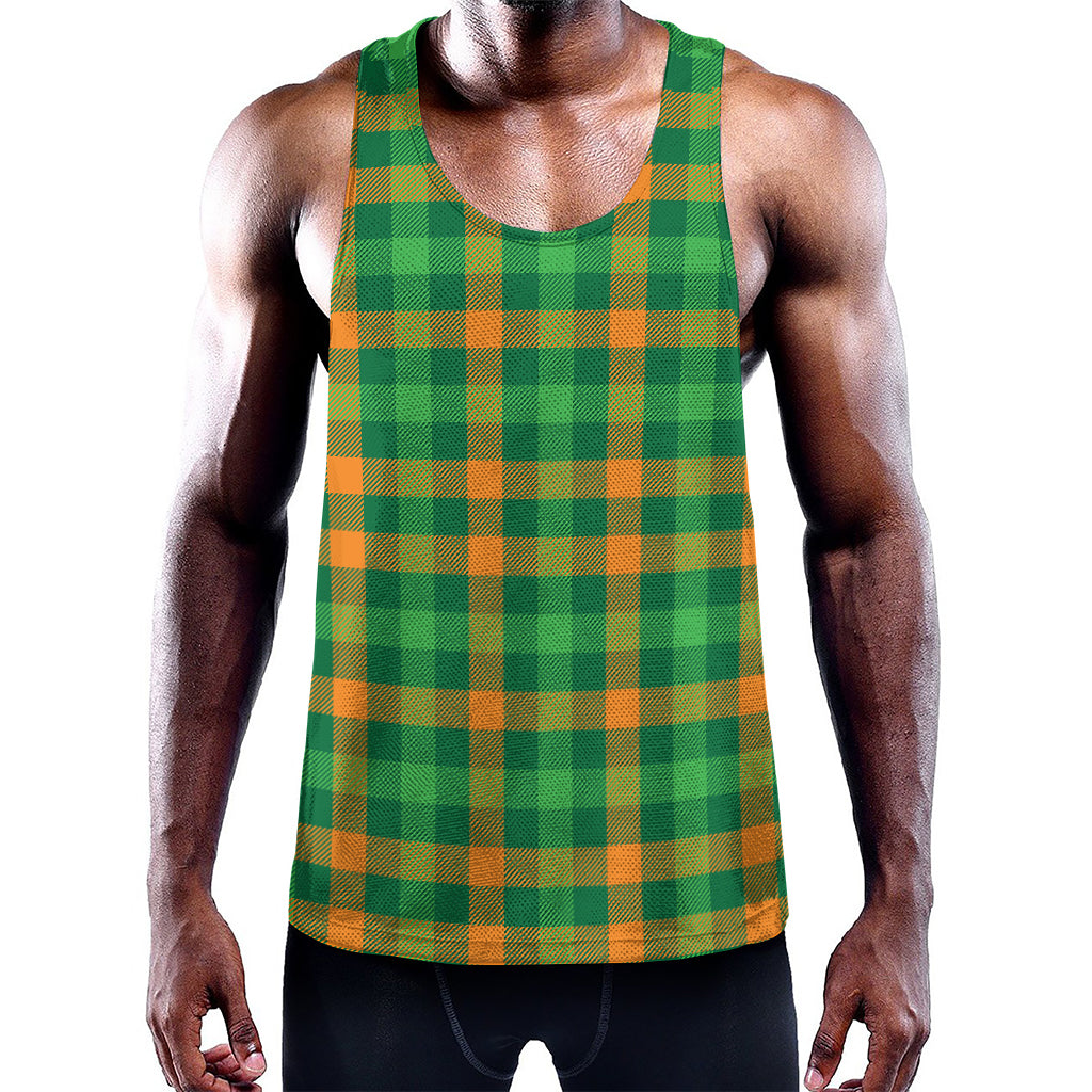 St. Patrick's Day Buffalo Check Print Training Tank Top