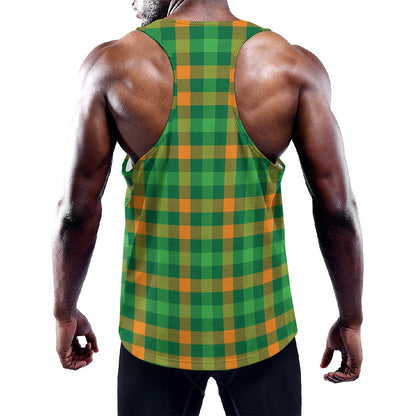 St. Patrick's Day Buffalo Check Print Training Tank Top