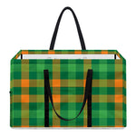 St. Patrick's Day Buffalo Check Print Utility Tote Bag