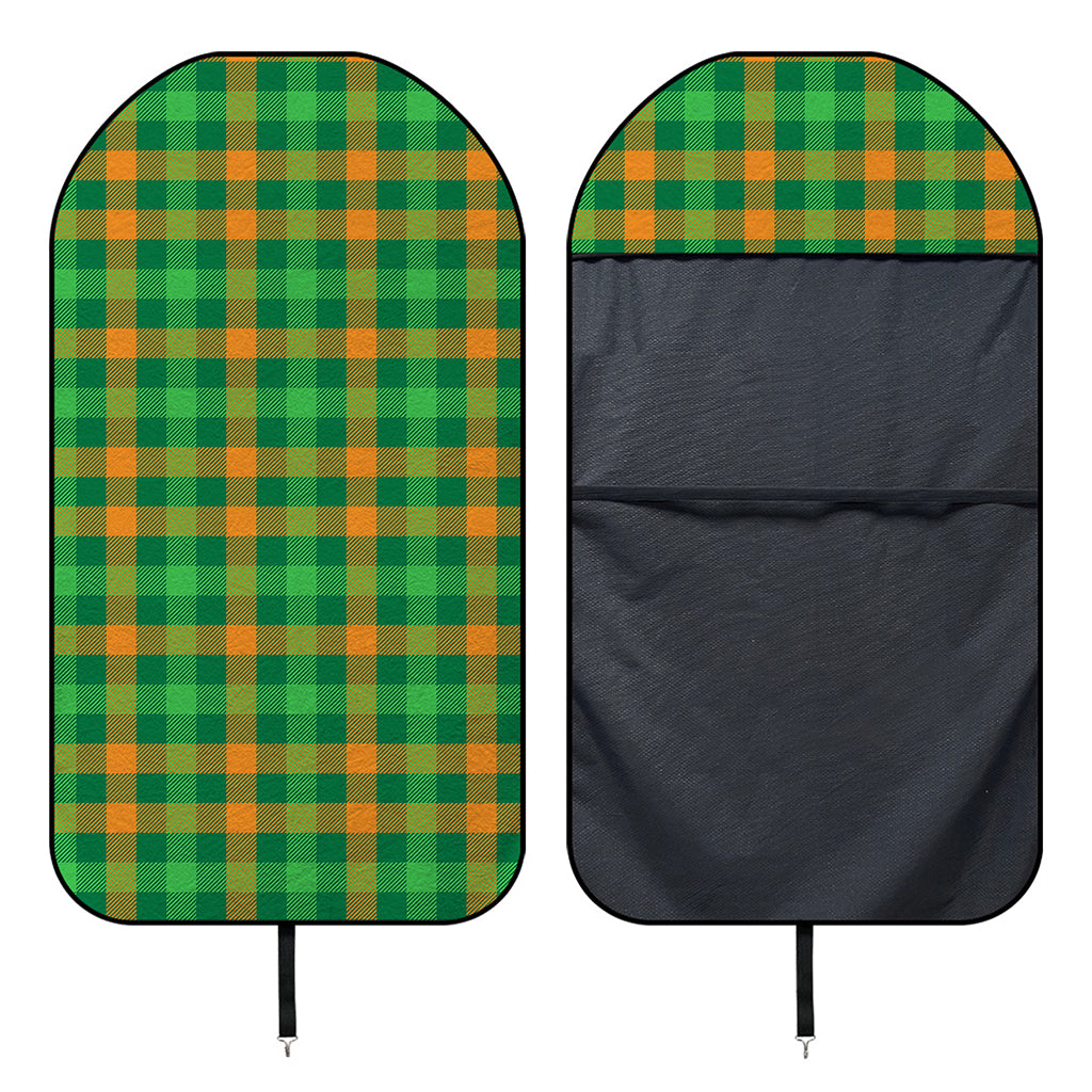 St. Patrick's Day Buffalo Check Print Waterproof Car Seat Cover