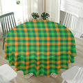 St. Patrick's Day Buffalo Check Print Waterproof Round Tablecloth