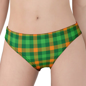 St. Patrick's Day Buffalo Check Print Women's Panties