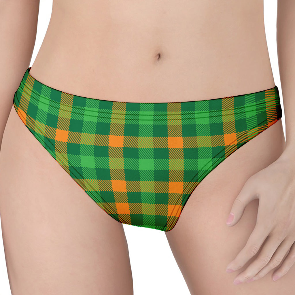 St. Patrick's Day Buffalo Check Print Women's Thong