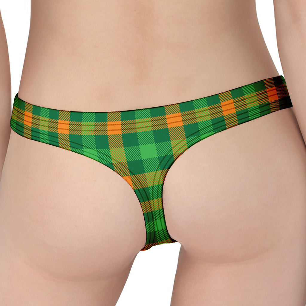 St. Patrick's Day Buffalo Check Print Women's Thong