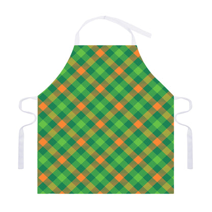 St. Patrick's Day Buffalo Pattern Print Adjustable Apron