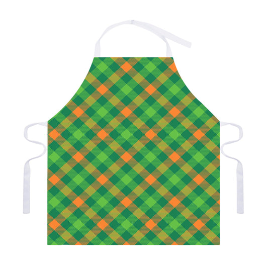 St. Patrick's Day Buffalo Pattern Print Adjustable Apron