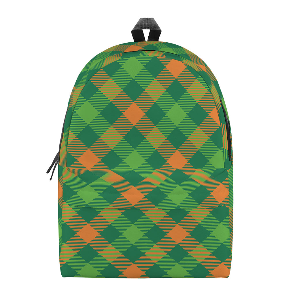 St. Patrick's Day Buffalo Pattern Print Backpack