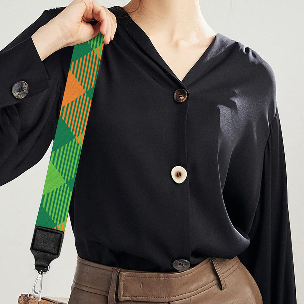 St. Patrick's Day Buffalo Pattern Print Bag Strap