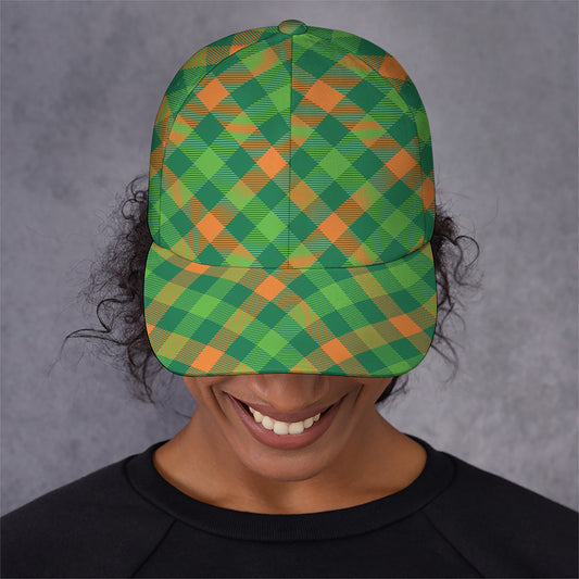 St. Patrick's Day Buffalo Pattern Print Baseball Cap