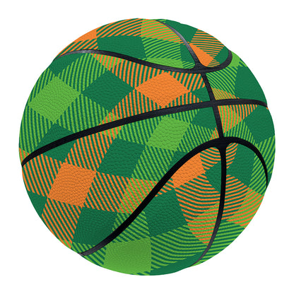 St. Patrick's Day Buffalo Pattern Print Basketball