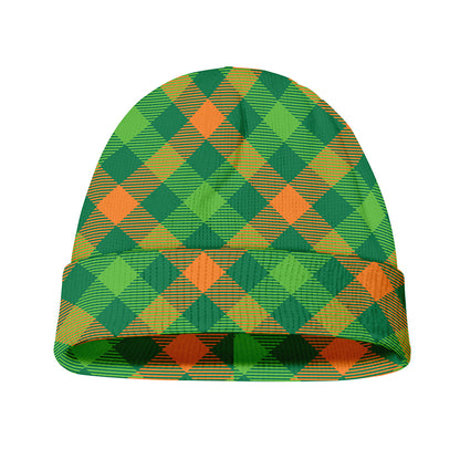 St. Patrick's Day Buffalo Pattern Print Beanie